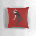 Stylish black and white jazz dancer pillow with Fosse-inspired design