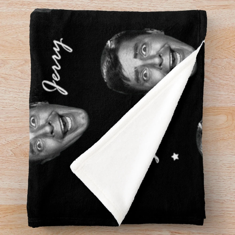Plush blanket inspired by legendary comedian Jerry Lewis