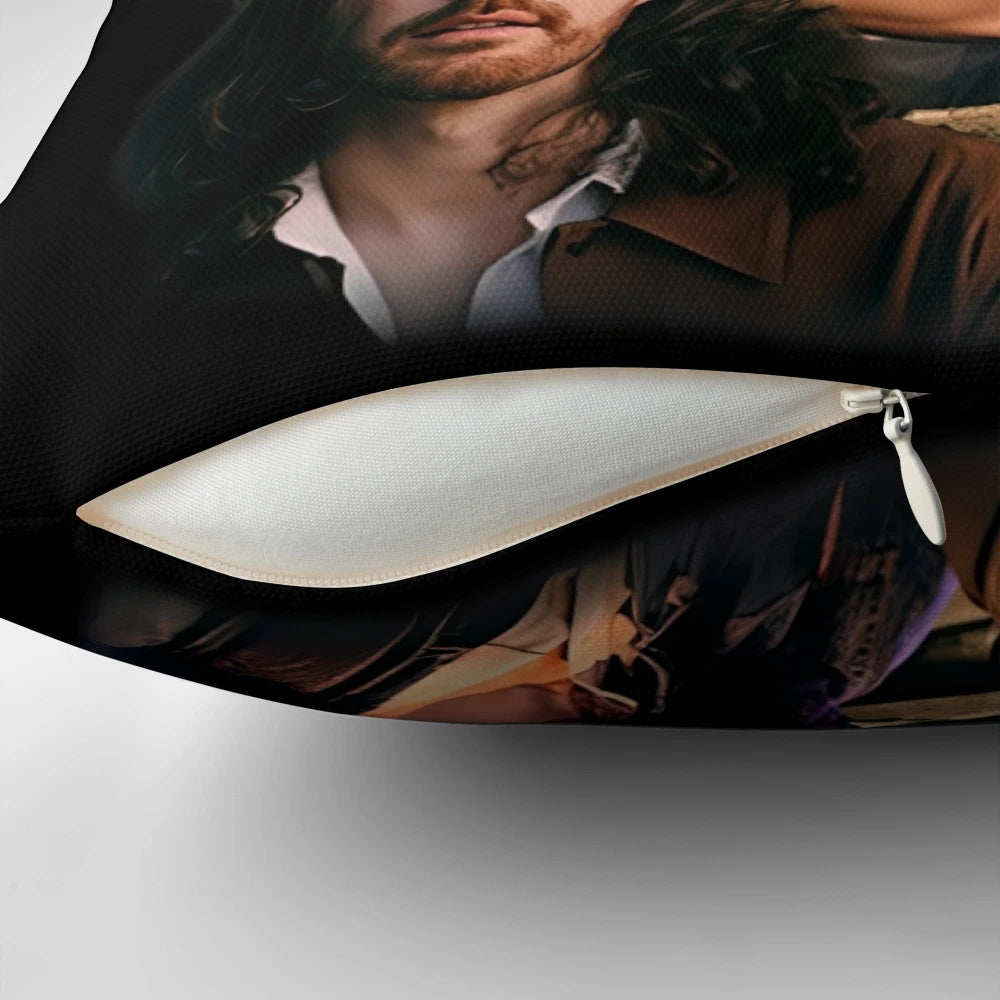 Soft, comfortable pillow featuring a stylish design with the text "Jesus Shirt, Easter Shirt, Christian Easter Shirt" and Hozier-inspired music references.