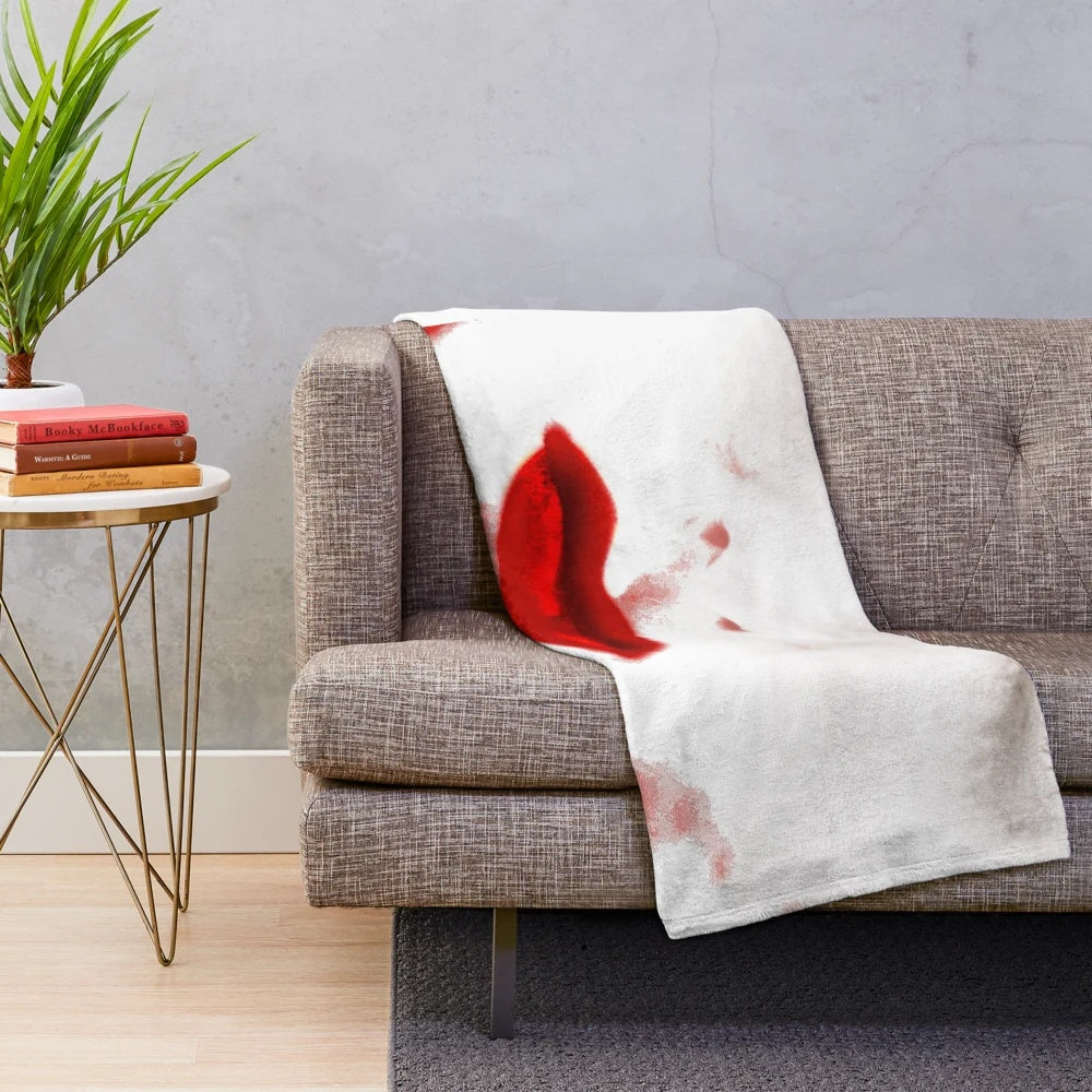 Colorful plush blanket featuring a portrait of classic movie star Joan Crawford