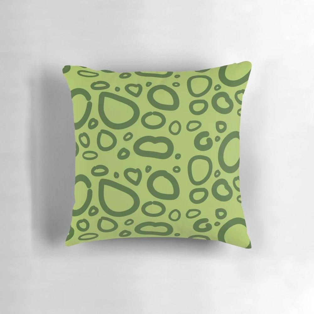 Decorative king-sized pillow featuring a unique pattern inspired by the Seven Deadly Sins