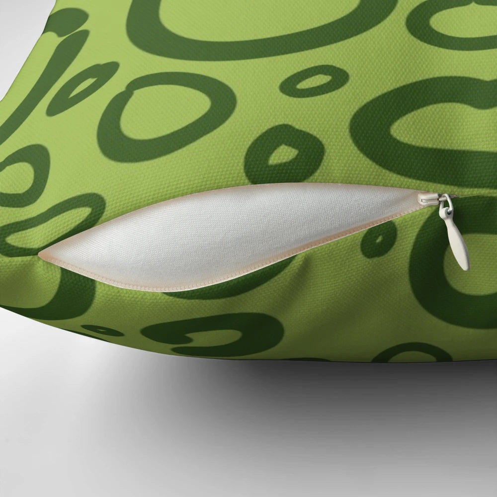 Decorative king-sized pillow featuring a unique pattern inspired by the Seven Deadly Sins