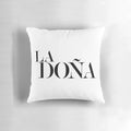 Black La Dona Singer American-Inspired Decorative Pillow