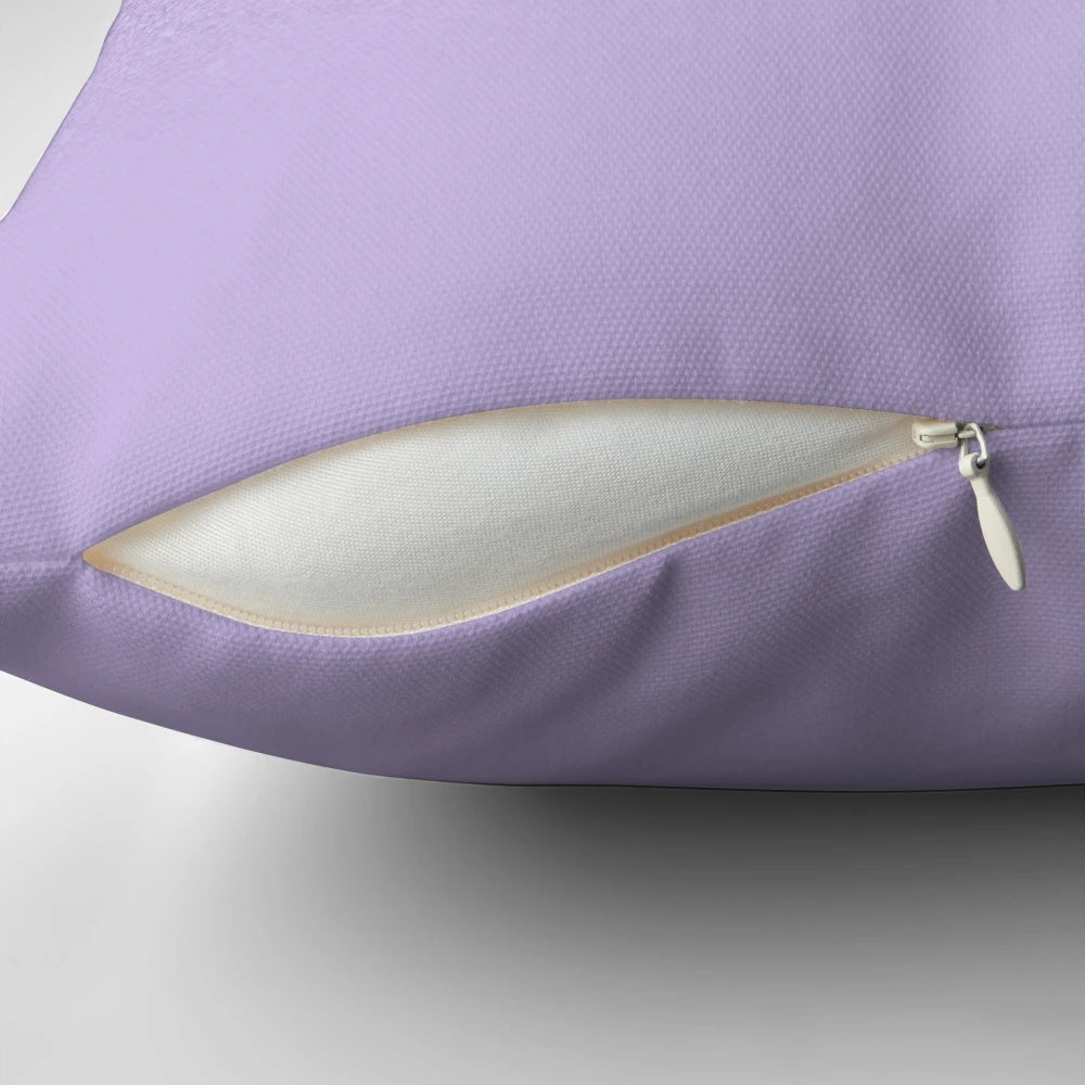 Stylish purple and lavender ombre color block pillow with a faux glitter finish, creating a chic and luxurious look.