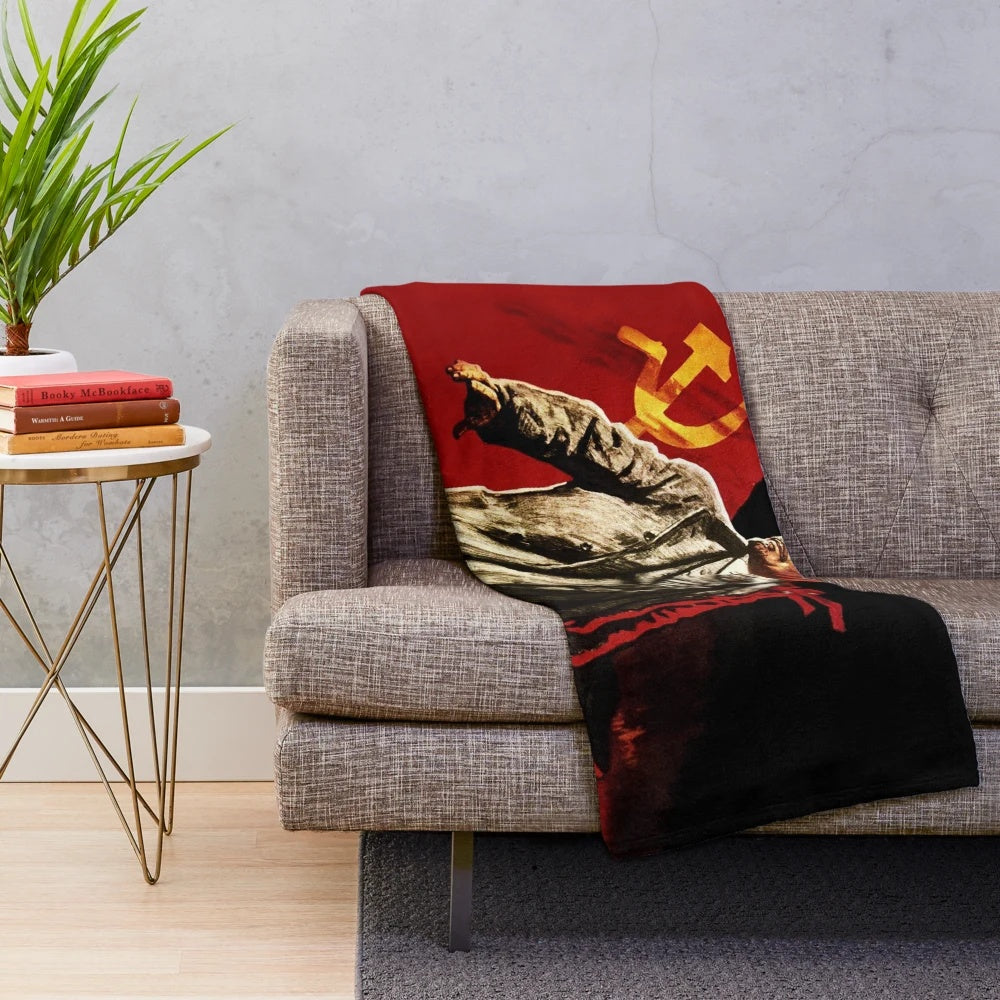 Lenin Plush Blanket featuring a decorative, fantasy-inspired design