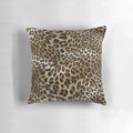 Leopard print decorative pillow with a seamless animal pattern design