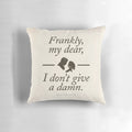 Decorative throw pillow featuring a classic literary quote from the novel "Gone with the Wind" by Margaret Mitchell