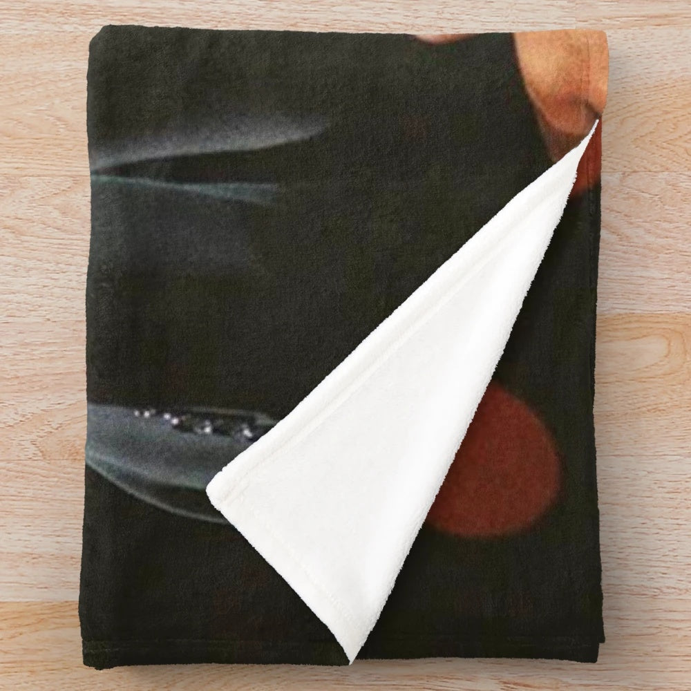 Soft and cozy plush blanket featuring an abstract portrait of Mexican singer Luis Miguel