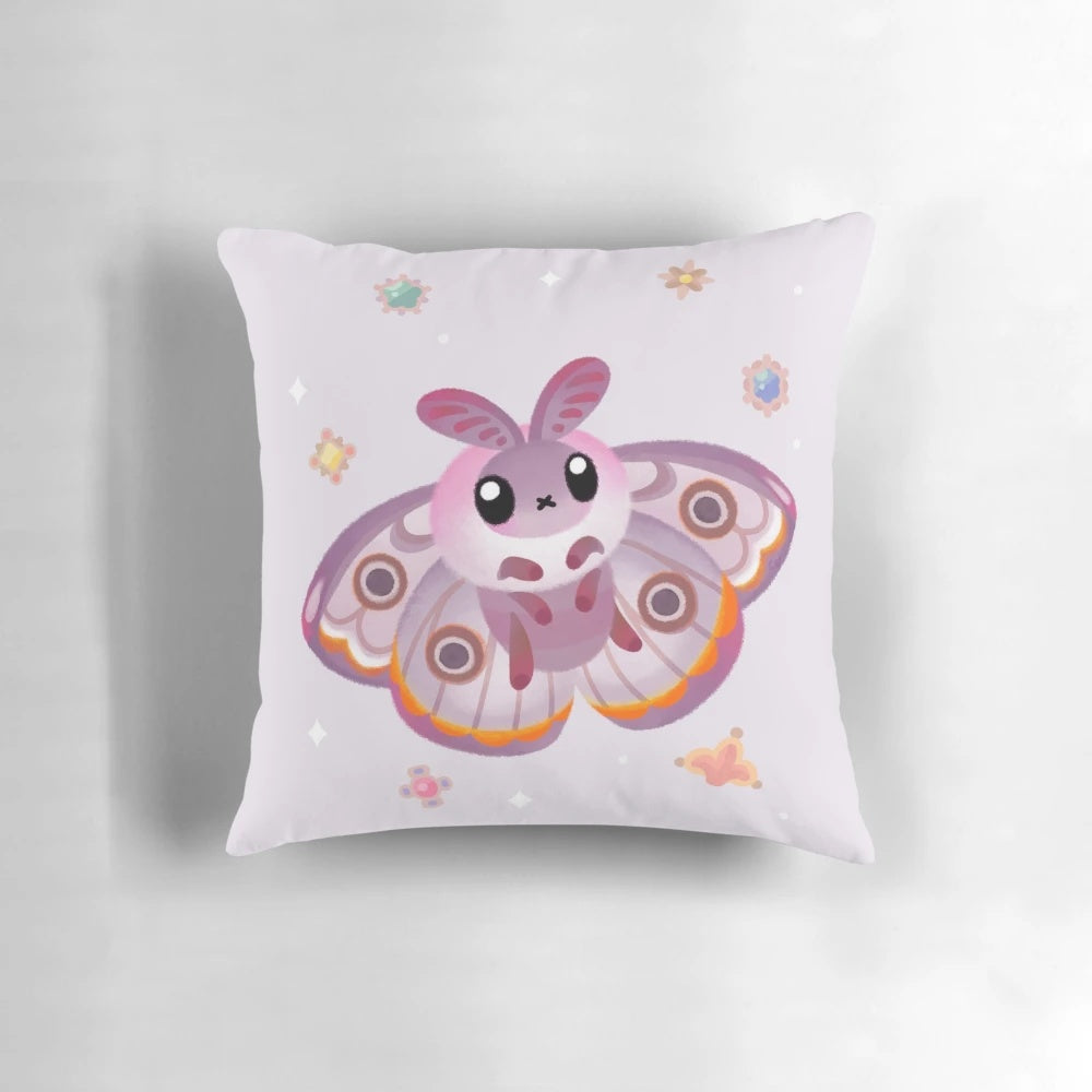 Soft, plush pillow featuring the intricate pattern of the marbled emperor moth.