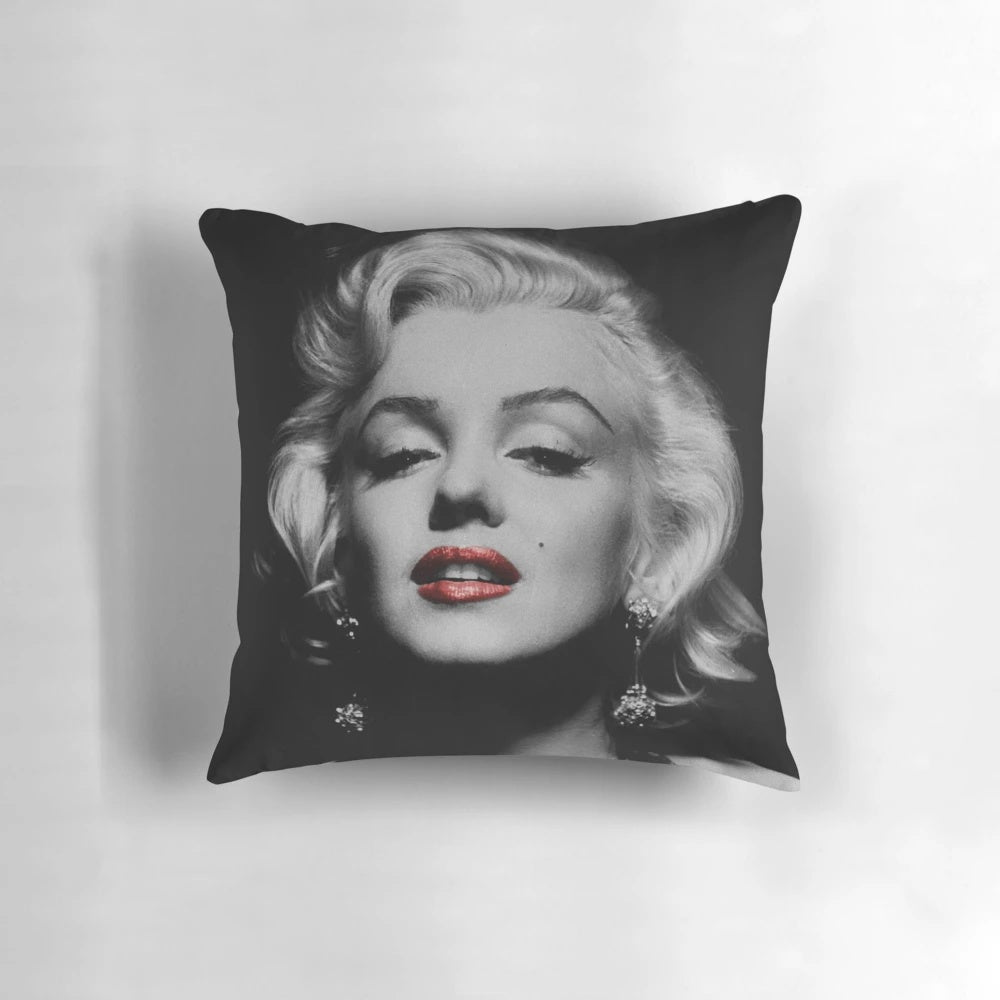 Soft and plush Marilyn Monroe throw pillow with a beautiful printed image of the iconic actress.