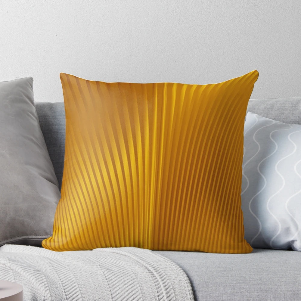 Decorative throw pillow with a stunning golden art deco style pattern