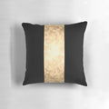 Elegant black and gold patterned decorative throw pillow