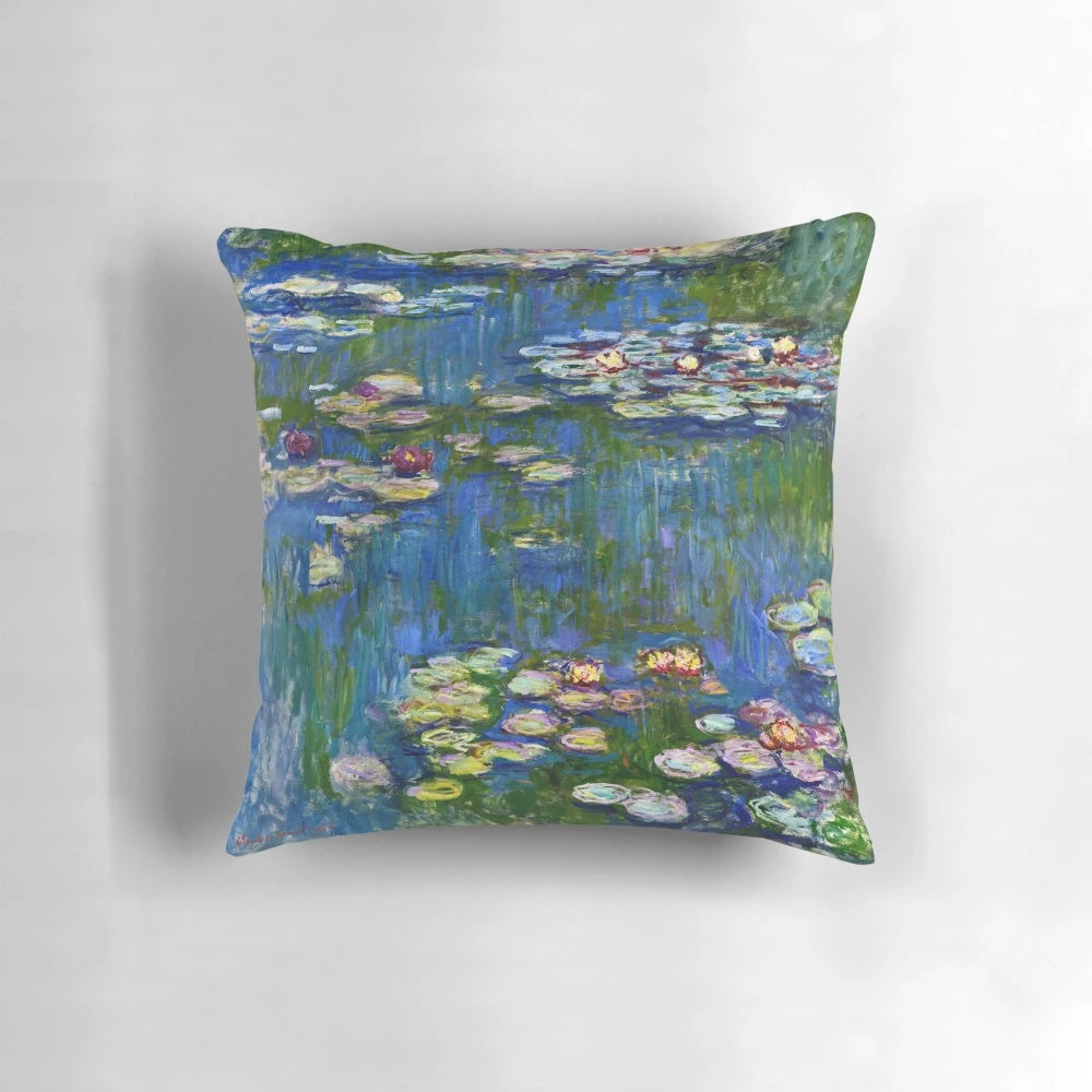 Cushion featuring Claude Monet's iconic Water Lilies painting