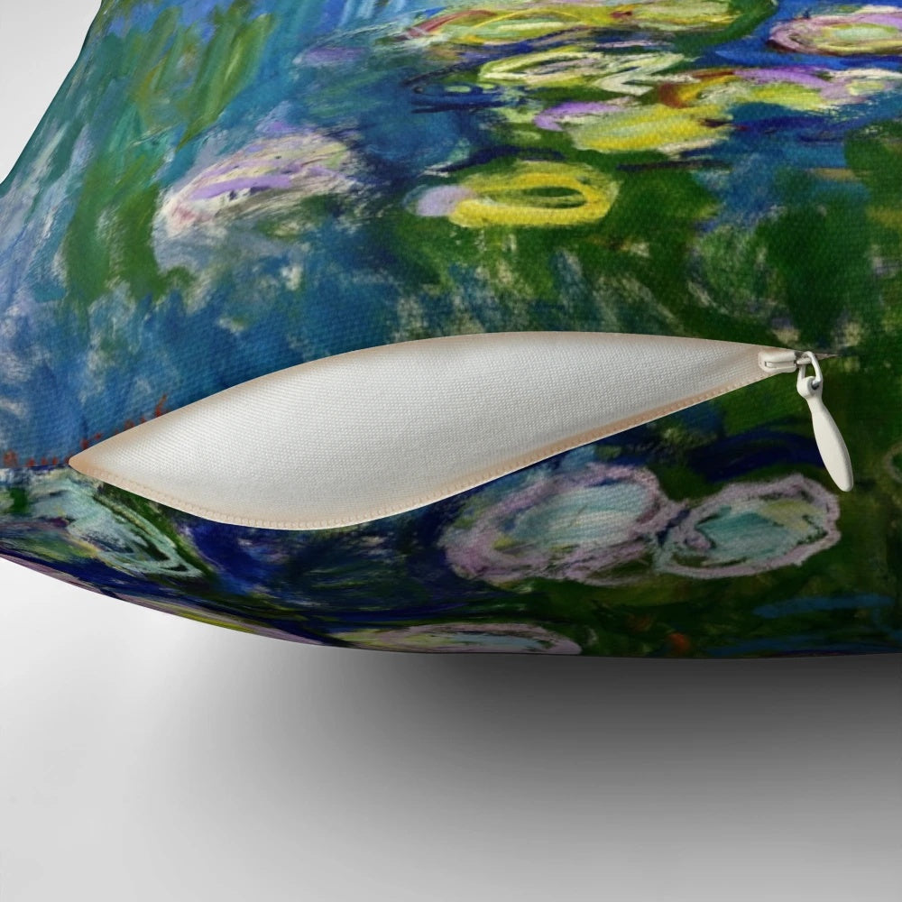 Cushion featuring Claude Monet's iconic Water Lilies painting
