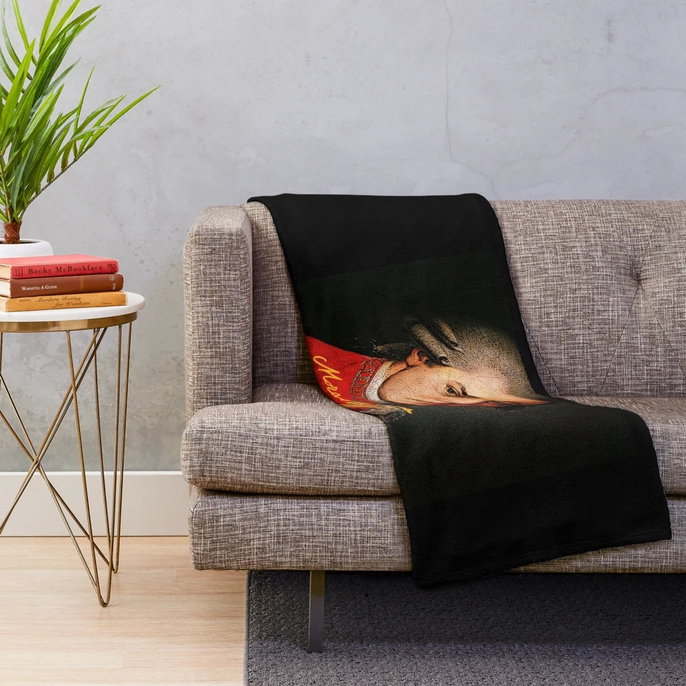 Mozart-inspired plush blanket with minimalist design