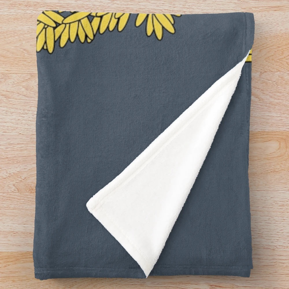 Napoleon Bonaparte inspired plush blanket with imperial eagle emblem