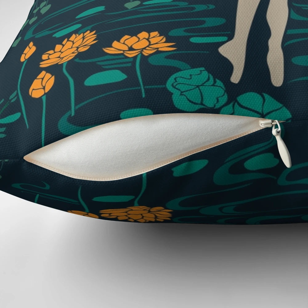 Soft, plush Odette Swan Lake inspired pillow featuring a graceful ballerina swan design