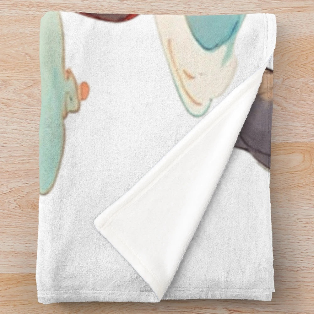 Plush blanket featuring a beautiful oriental woman in traditional kimono
