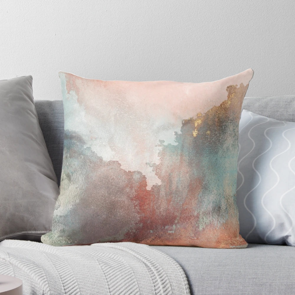 Soft, abstract paper clouds pillow for a minimalist, contemporary home decor