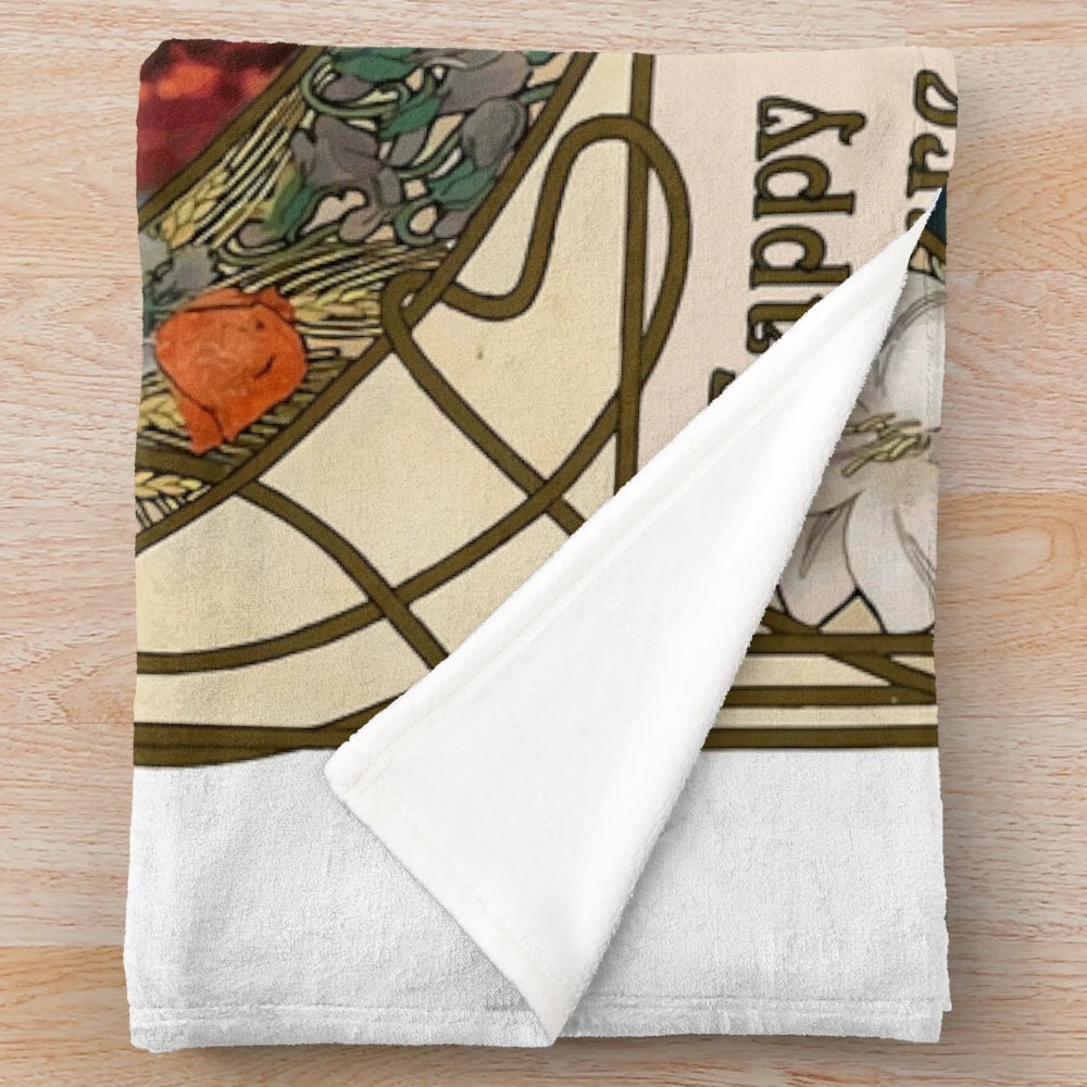 Juliet Plush Blanket featuring art nouveau design and Olivia Hussey