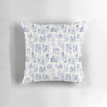 Pride and Prejudice inspired toile fabric pillow with vintage Regency-era design