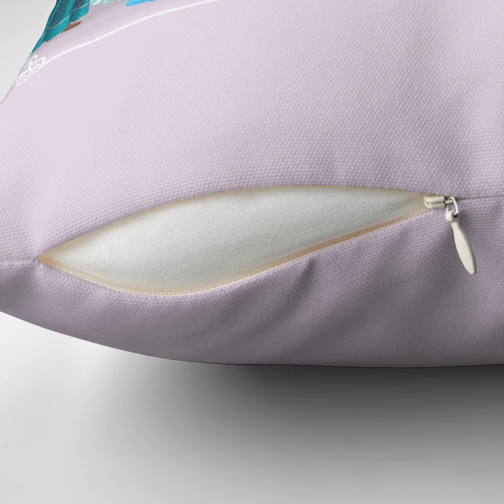 Soft, plush princess tribute pillow with regal design, perfect for a princess' bedroom