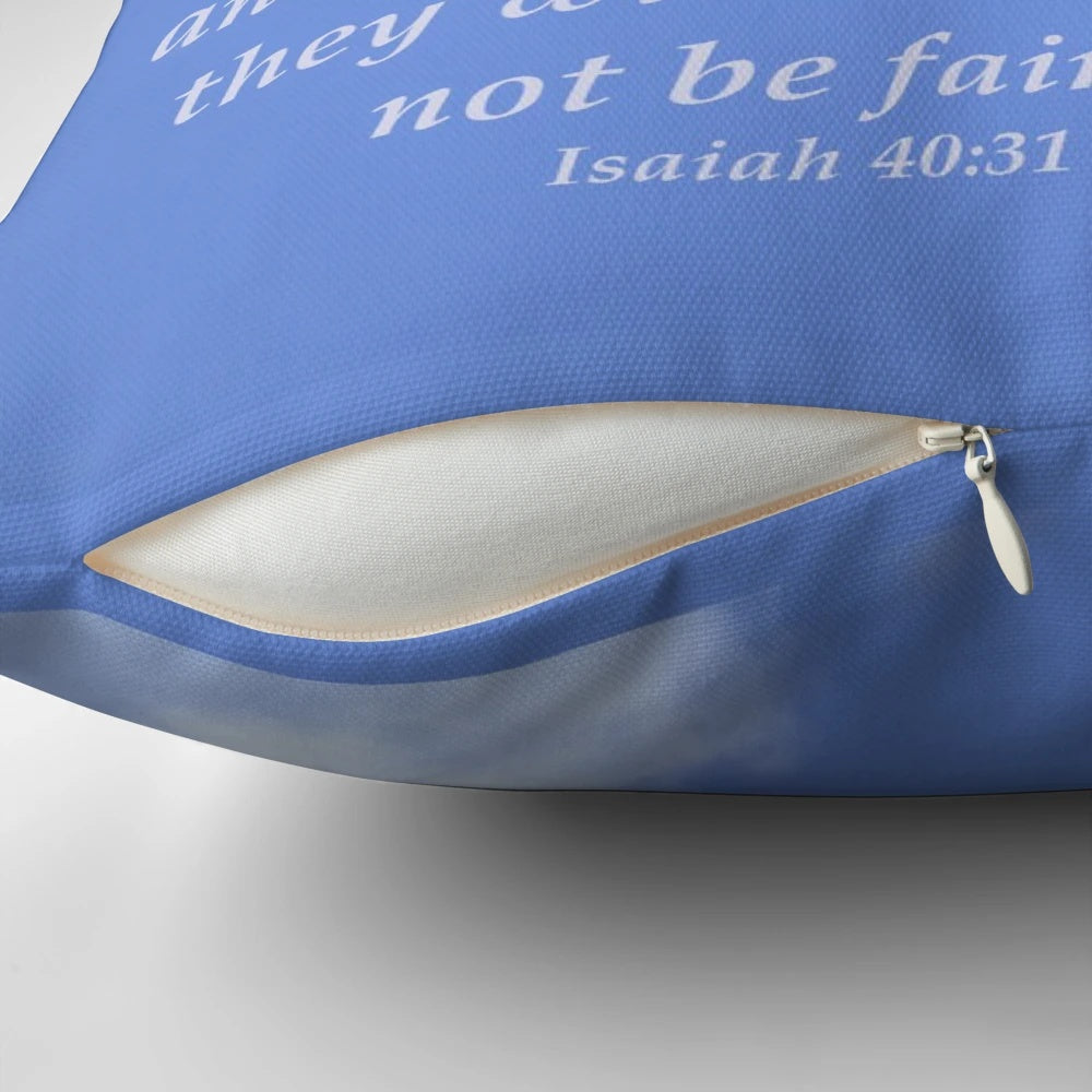 Red Kite Pillow Cover with Inspirational Bible Verse