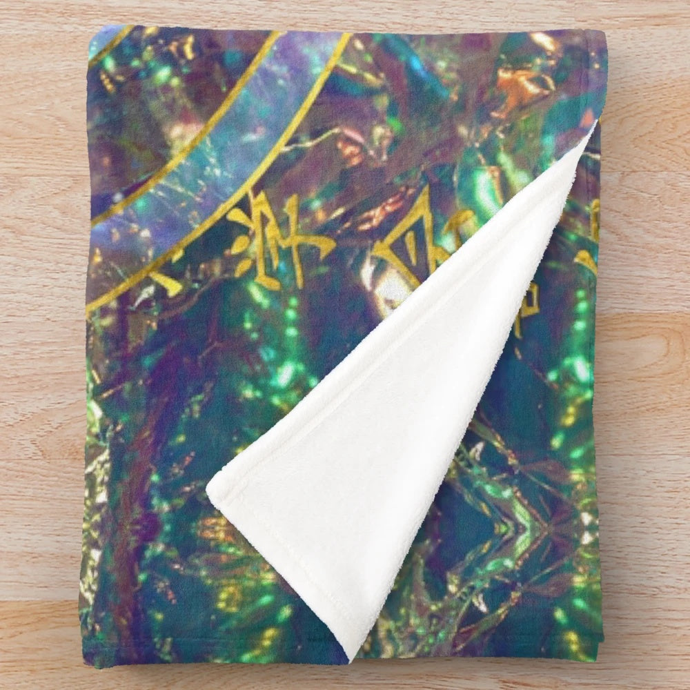 Reiki Choku Rei Symbol and Precepts Plush Blanket