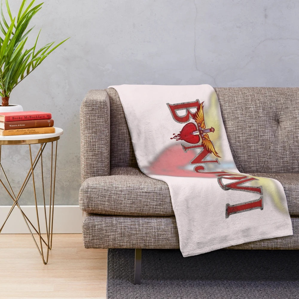 Elegant Bon Jovi inspired plush blanket