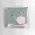 Beautifully detailed rose pillow with a delicate, floral pattern