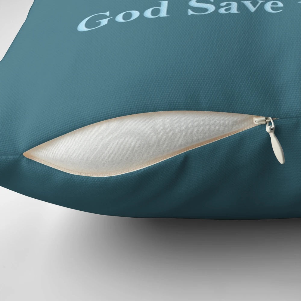 Regal royal crest pillow with queen elizabeth's coat of arms