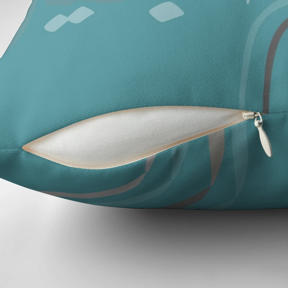 Rumi poem pillow with beautiful farsi calligraphy in nastaliq script