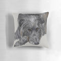 Soft and cozy Scottish Deerhound decorative pillow featuring breed-specific artwork