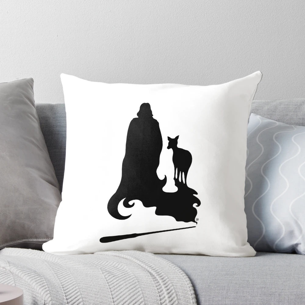 A beautifully designed pillow featuring the iconic Severus Snape character from the Harry Potter movies.