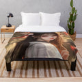 Whispers of Spring Plush Blanket featuring delicate cherry blossom petals and soft, cozy textures