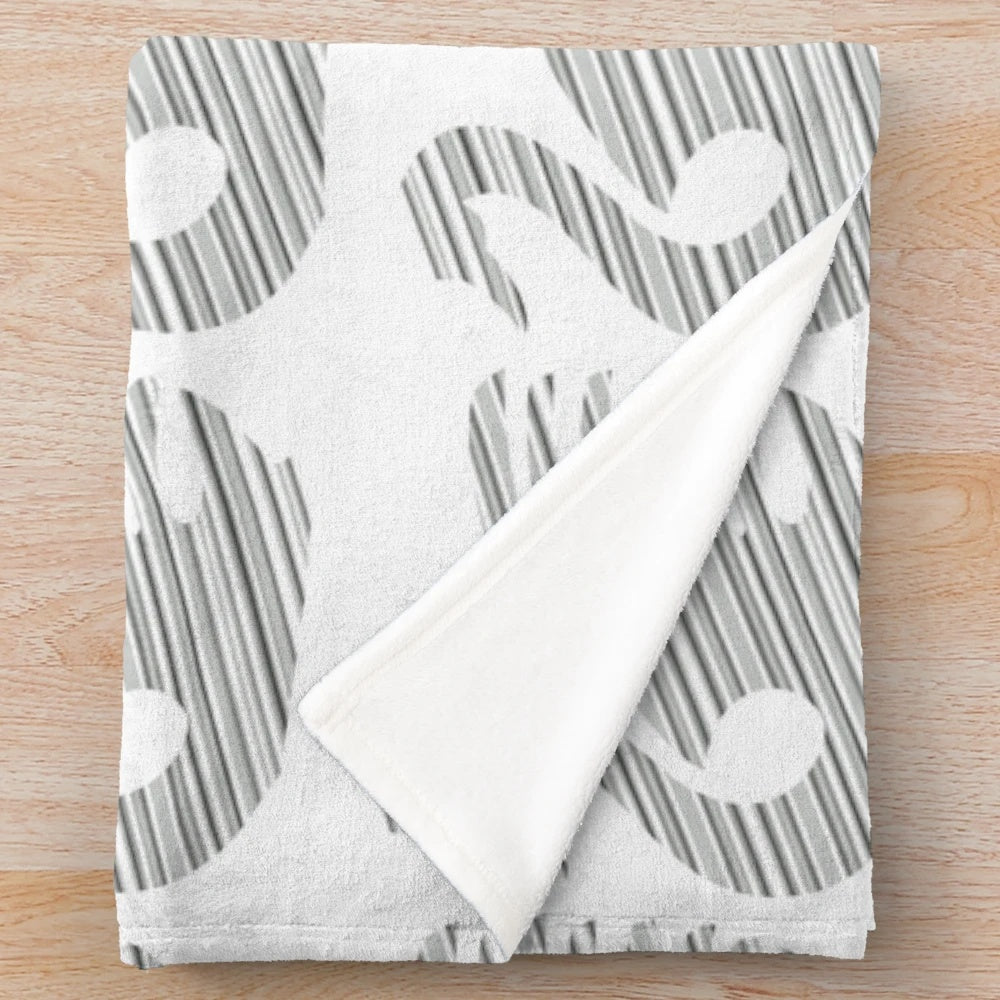 Exquisite swan plush blanket with abstract, nature-inspired design
