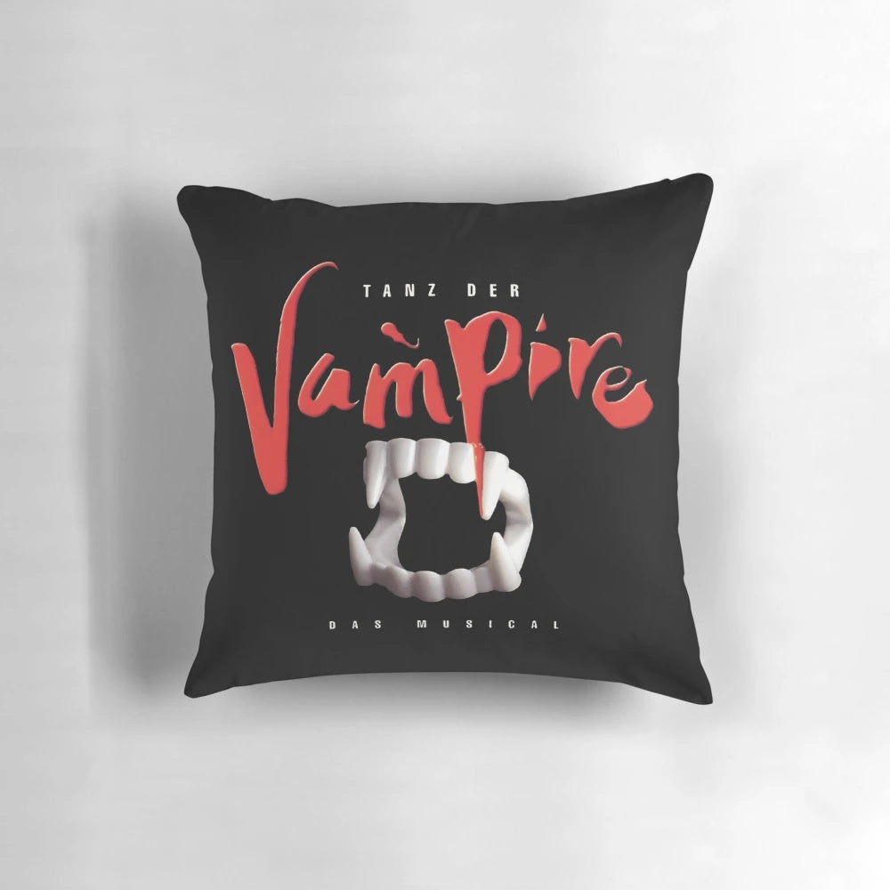 Tanz der Vampire-inspired throw pillow with elegant gothic design
