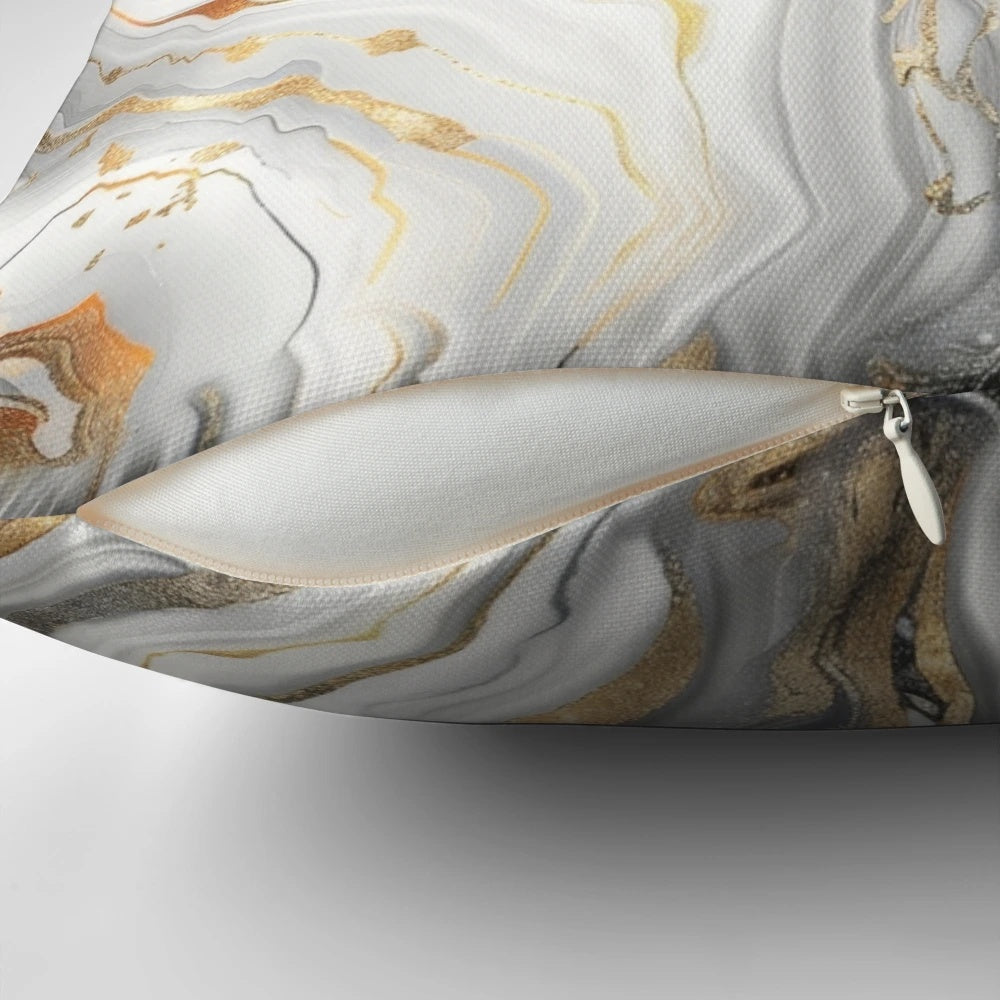 Seamless marble patterns with white, gold, and swirling designs for premium pillows and digital backgrounds