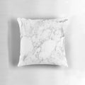 White marble print decorative pillow