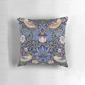 Vibrant Strawberry Thief design 1883 throw pillow by renowned artist William Morris
