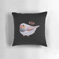 Vibrant zebra finch bird print on a plush, soft pillow for home decor