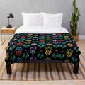 Genshin Impact themed plush blanket featuring all elements
