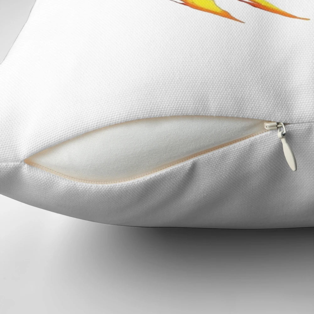 Elemental Wade and Ember fantasy-inspired pillow with autumn leaf design