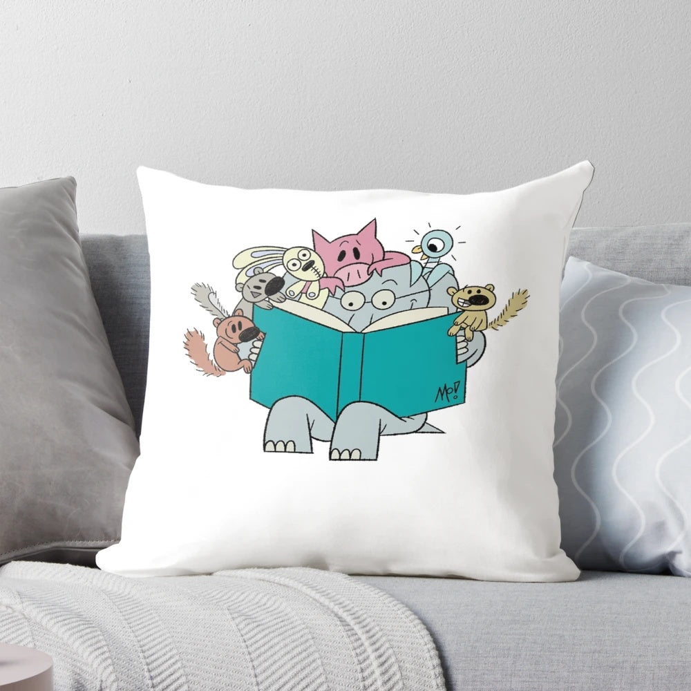 Soft and cuddly Elephant and Piggie reading pillow for kids