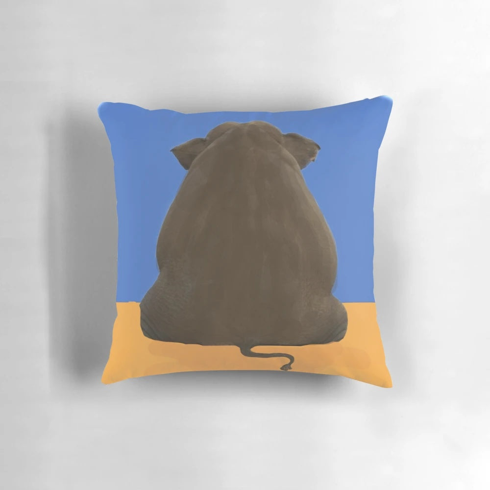 Elephant in the Room Inspired Throw Pillow with Humorous NCIS Design