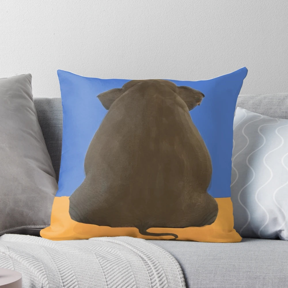 Elephant in the Room Inspired Throw Pillow with Humorous NCIS Design