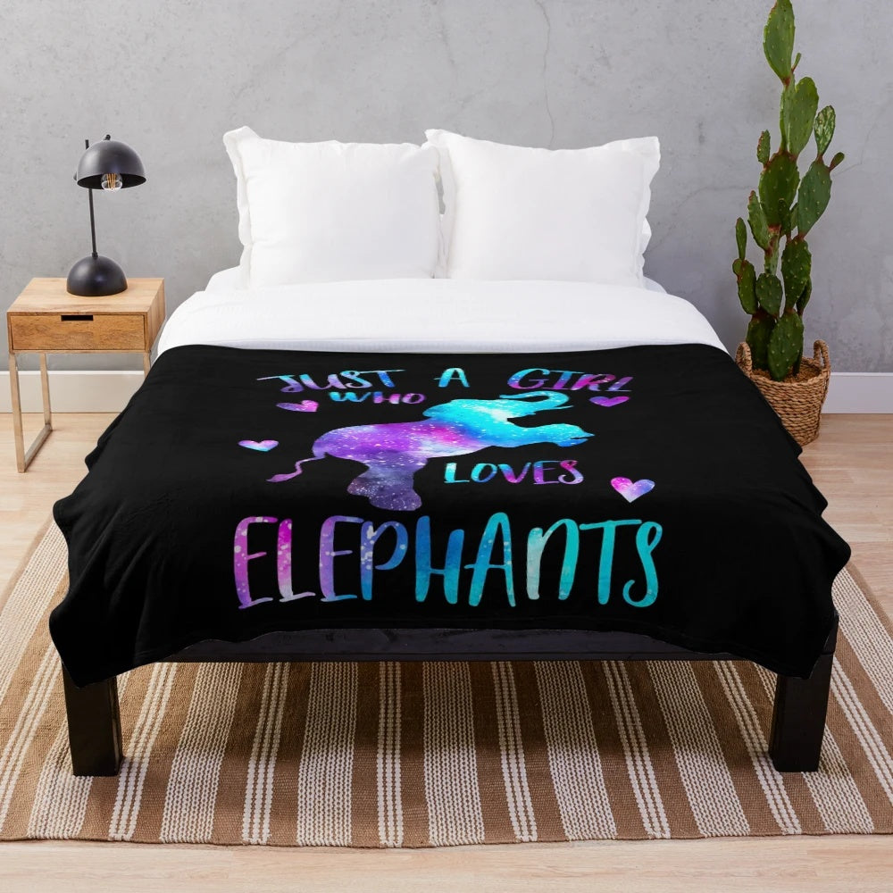 Elephant plush blanket with cute design