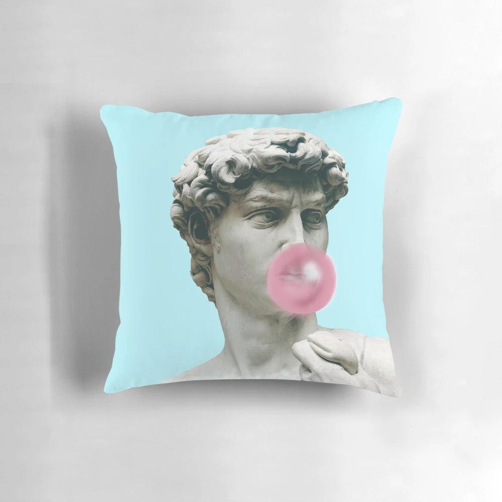 Cozy and stylish "Bad Bitches Wanna Be My Bae" pillow featuring a modern art-inspired design