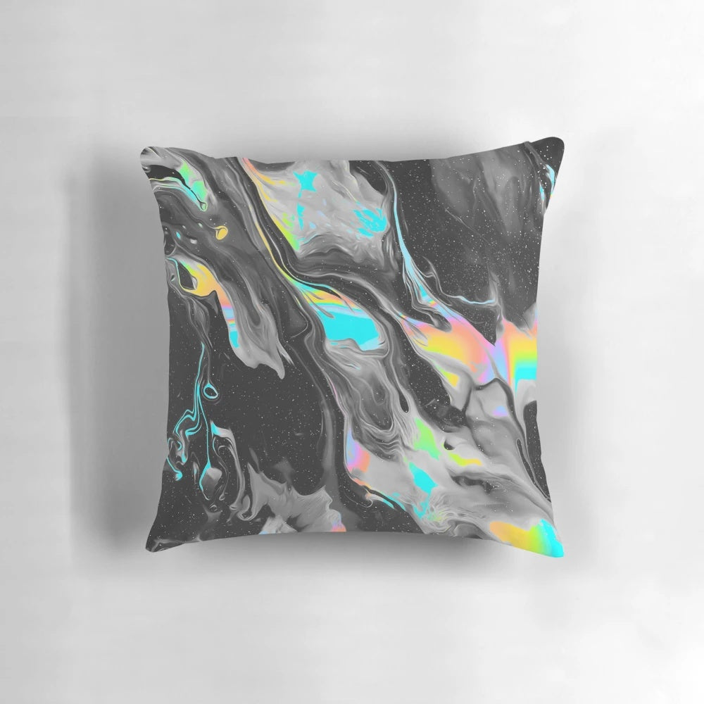 KING OF CHROME Pillow - Metallic, shiny chrome pillow for modern, stylish bedroom decor