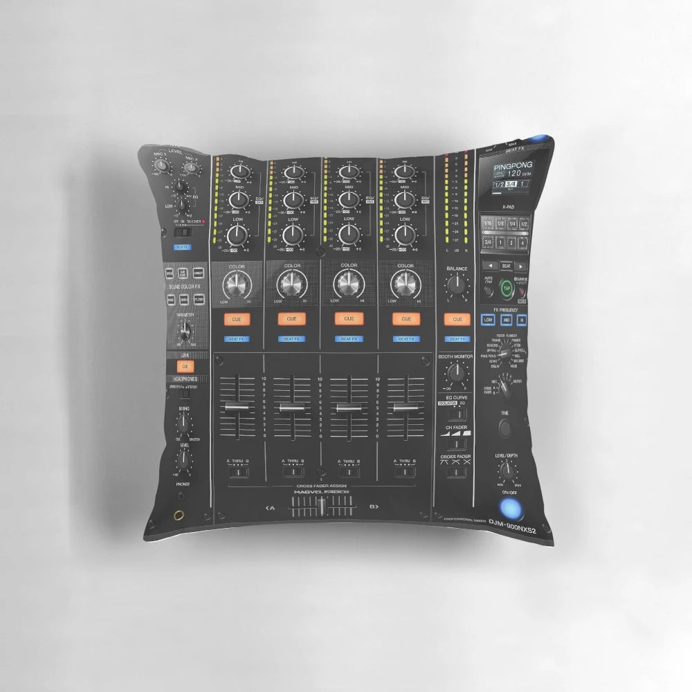 Plush pillow featuring the iconic Pioneer DJ NXS2mixer design
